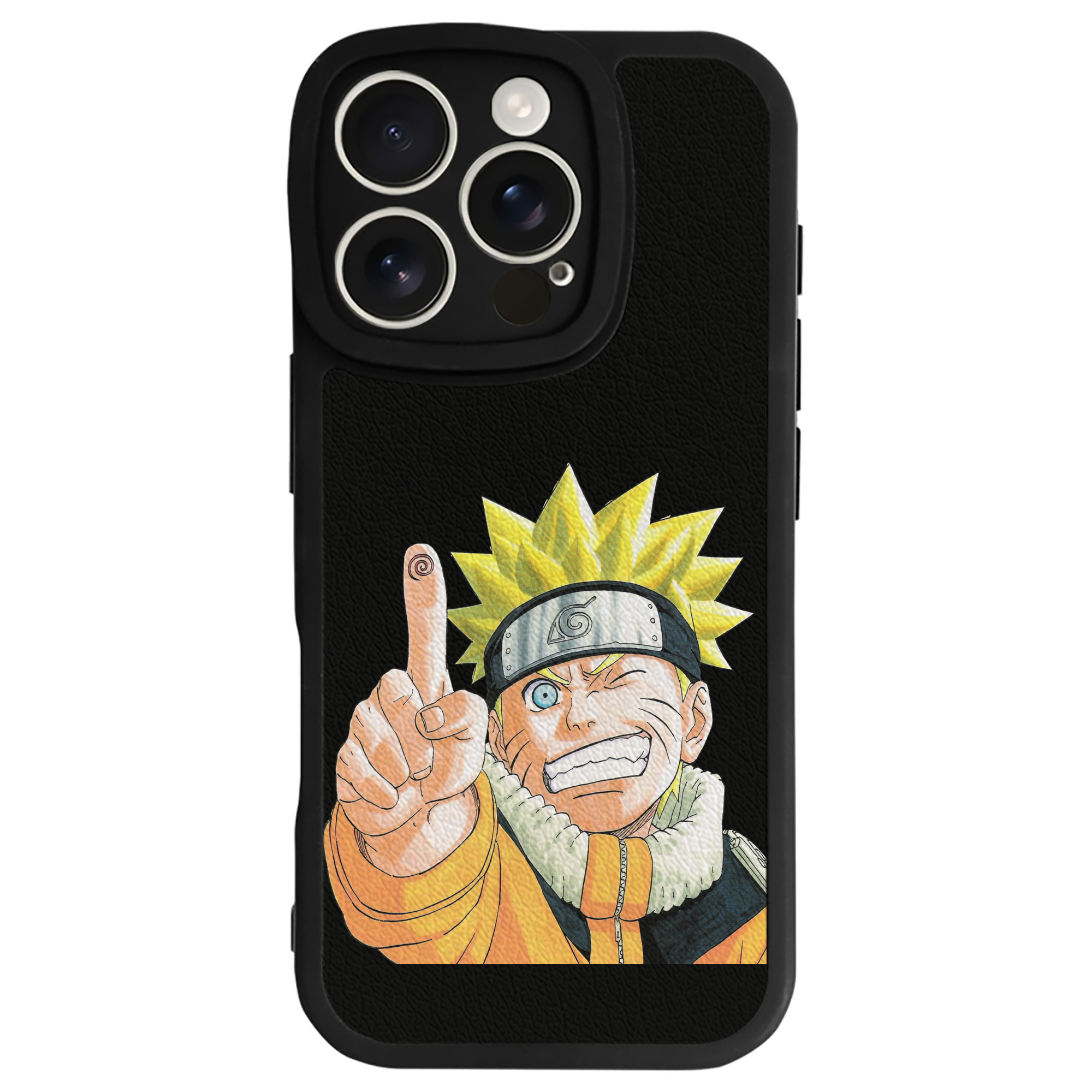 （画像用） NARUTO -ナルト- うずまき ナルト Uzumaki Naruto 【iPhone 16シリーズ対応】シリコンスマホケース（レザー調） 材質：シリコン